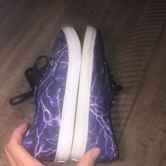 Purple Lightening Skies Vans Sanitized with Coconut 🥥 Clorox - Picture 7 of 16